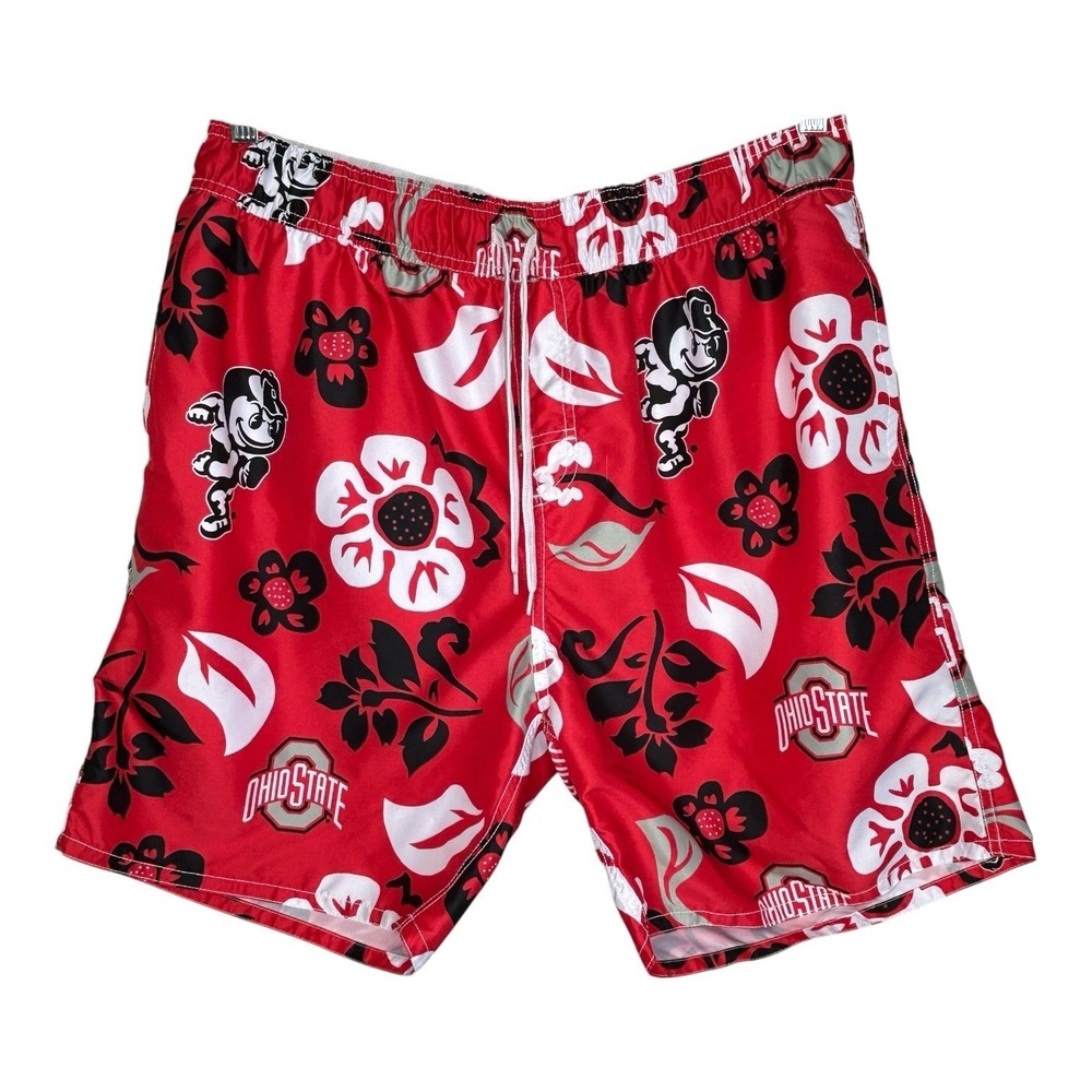 Ohio State Buckeyes Swim Board Shorts XL‎ Lined Wes & Willy All Over Print AOP